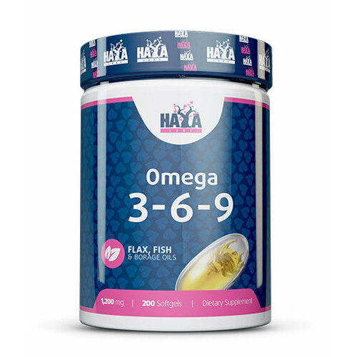 Haya Labs Omega 3-6-9 1200 mg (Омега 3-6-9 1200 мг) 200 гелевых капсул (Haya Labs)