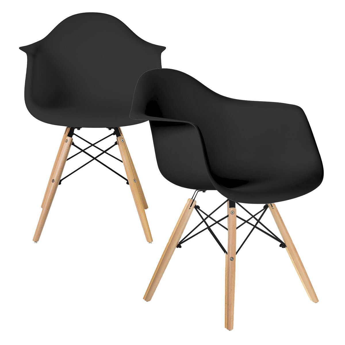 Комплект кухонных стульев Ergozen EAMES DAW PRO 2 шт черный