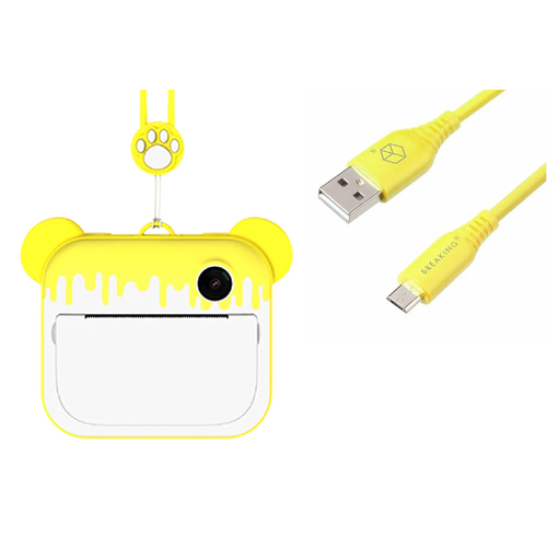 Комбо Фотоаппарат моментальной печати LUMICAM PRINTY DK04 yellow Кабель Breaking Silicone USB - Micro USB 24 A 1 метр Желтый 733000₽