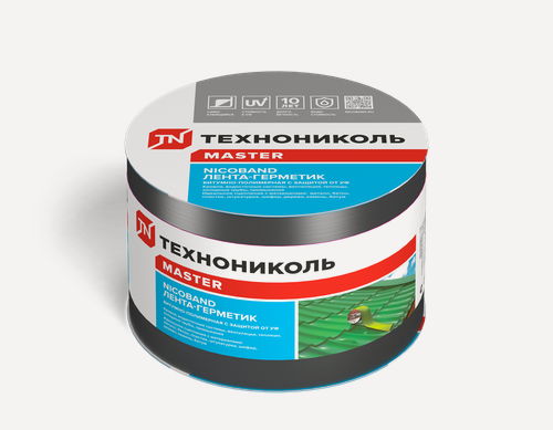 Изображение товара Лента-герметик Nicoband, 10 см х 10 м, темно-серая (3 шт/уп)