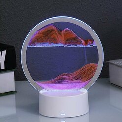 Ночник декоративный красный 3D светильник песчаный фонарь настольный светильник с эффектом сыпучего песка