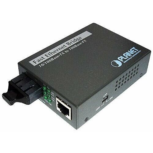 Planet FT-801  / 10/100Base-TX to 100Base-FX (ST) Bridge Media Converter, LFPT Supported