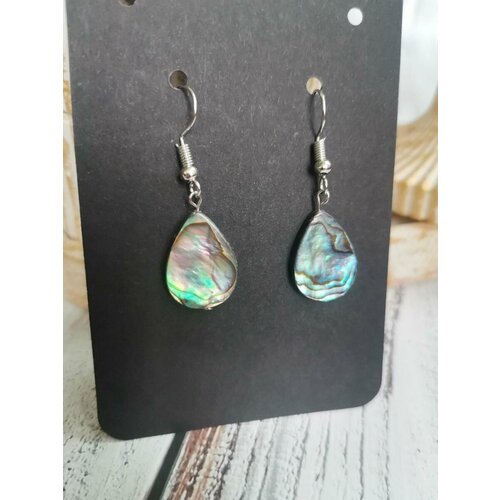 Серьги каффы , перламутр, мультиколор, зеленый