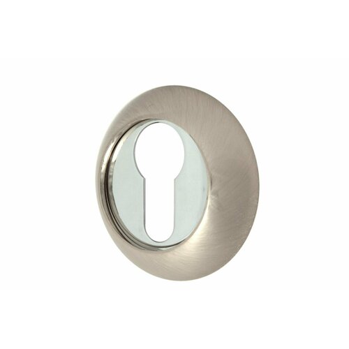 Накладка дверная под цилиндр на круглом основании Vilardi SN/CP Матовый хром/хром, комплект