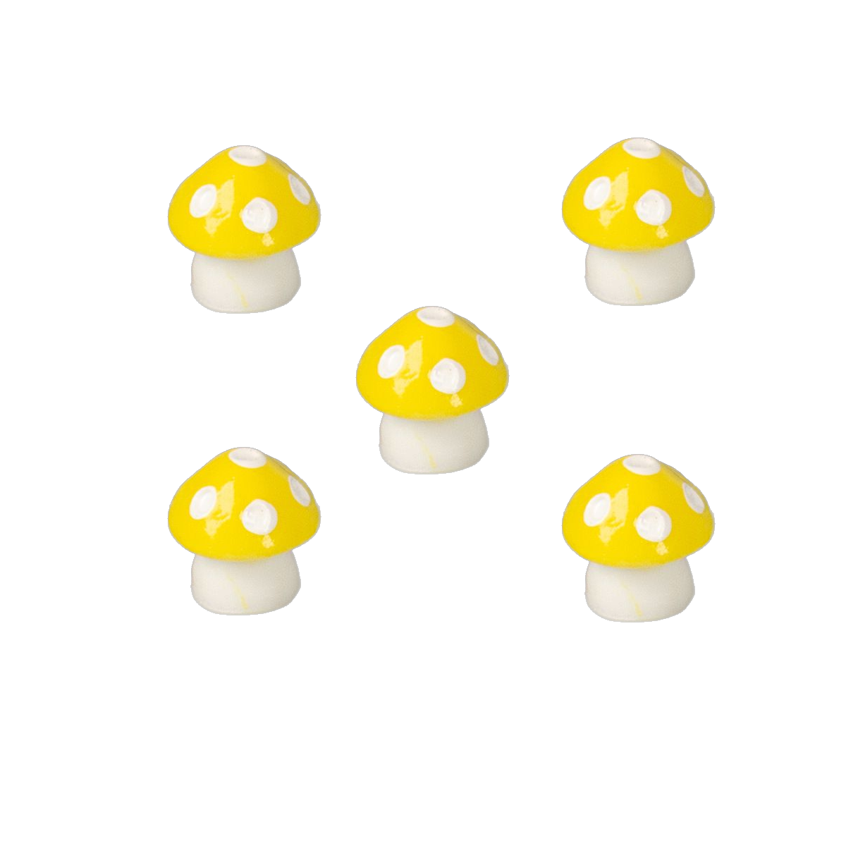 фото Мини фигурки Гриб желтый 5 шт.