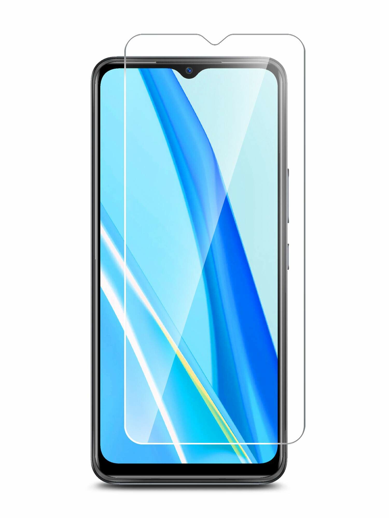 Защитное стекло 3D Tempered Glass для Itel A49 полный клей ( прозрачное )