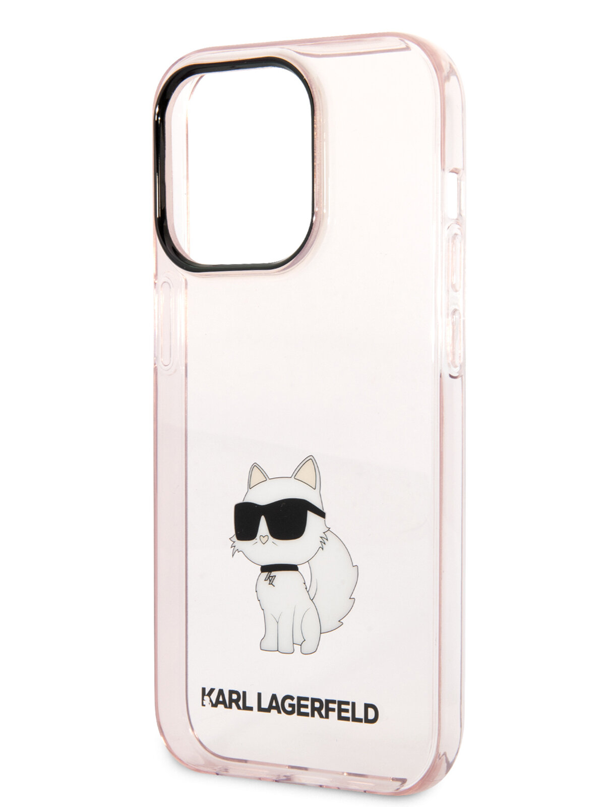 Lagerfeld для iPhone 15 Pro чехол PC/TPU NFT Choupette Hard Translucent Pink