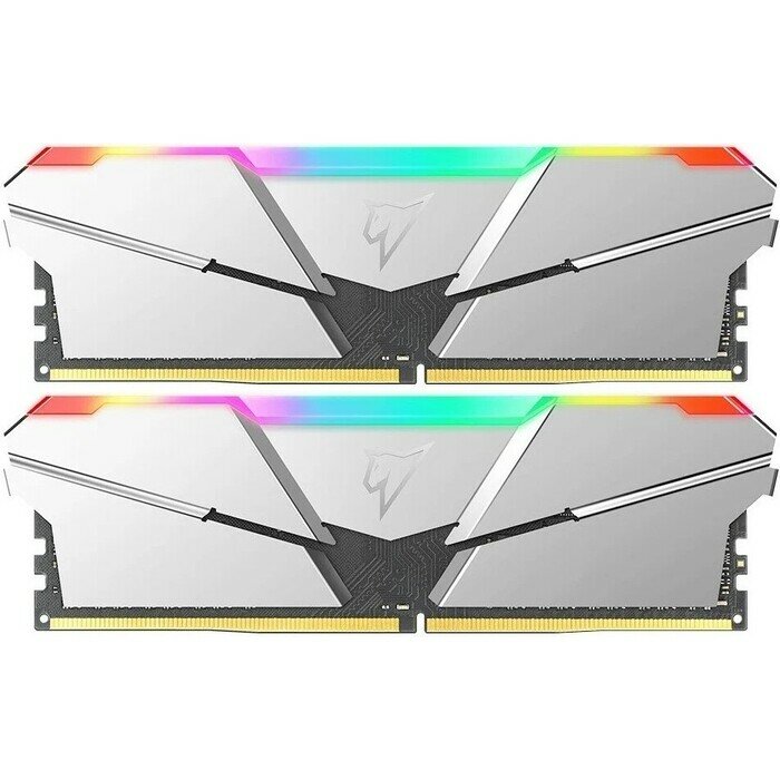 Память оперативная NeTac Shadow RGB DDR5-4800 16GB (8GB x 2) C40 Silver