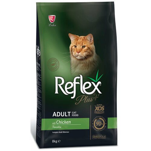 REFLEX PLUS Adult Cat Food Chicken 8 кг сухой корм для кошек с курицей 7474₽