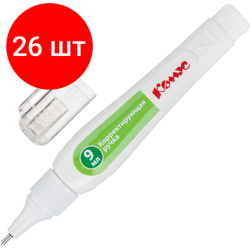 Комплект 26 штук, Корректирующий карандаш 9мл комус, метллический наконечник