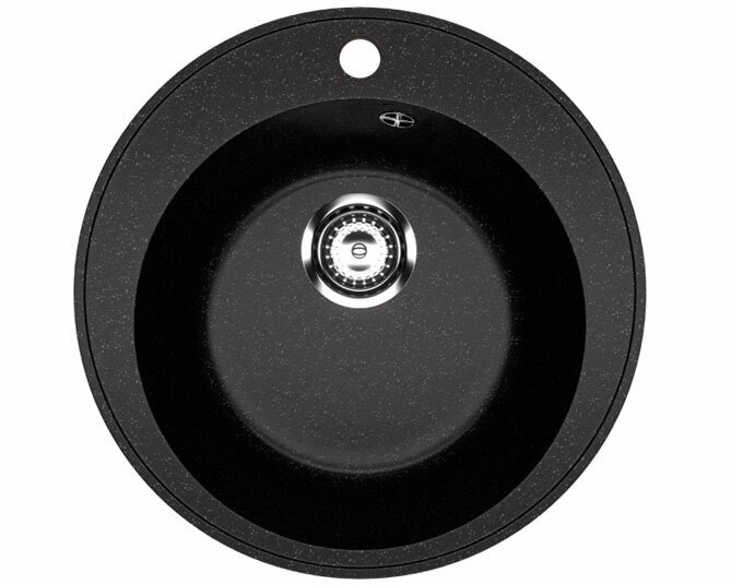 Мойка Suragran Standart ST-4700 BL (круглая D475мм) Черный оникс