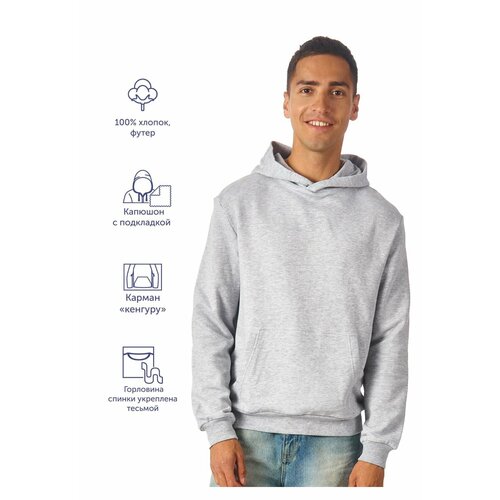 фото Толстовка , размер 56, серый нет