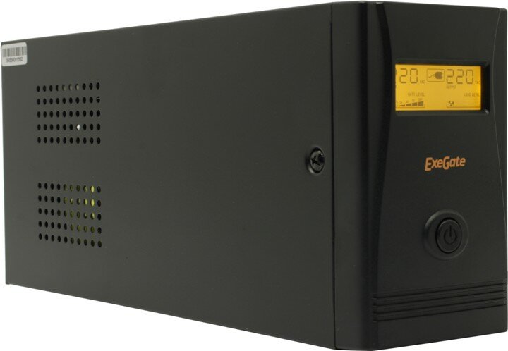 Источник бесперебойного питания Exegate EP285581RUS 650VA/360W, LCD, AVR, 2 евророзетки, RJ45/11, USB, bl - фото №2