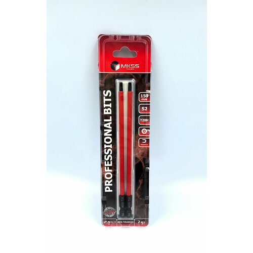 Биты Т20х150 TORX магнитные 2 шт MKSS звездочка с отверстием 710₽