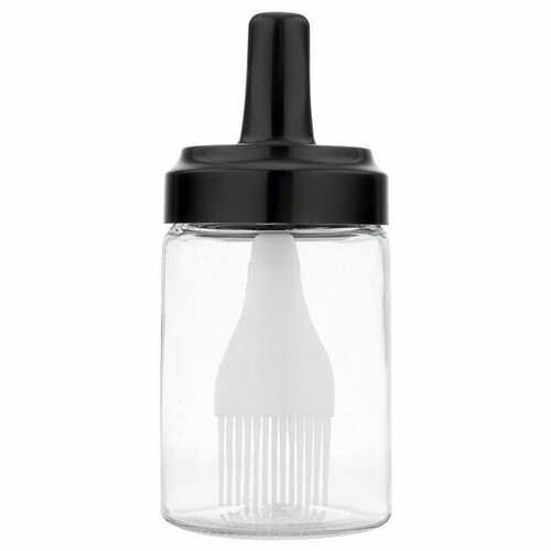 Емкость для маслауксуса walmer home chef 250мл c кисточкой пластик силикон стекло 1885₽