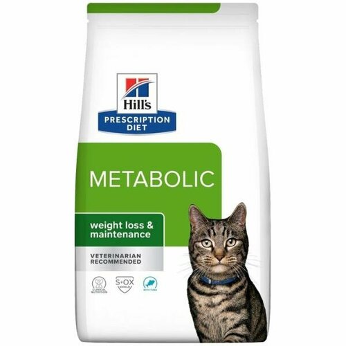 Сухой диетический корм для кошек Hill's Prescription Diet Metabolic для снижения и контроля веса, с тунцом 1,5кг