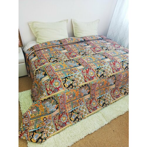 Покрывало Бизнес Стиль гобелен пэчворк красный жёлтый 150200 см 3199₽