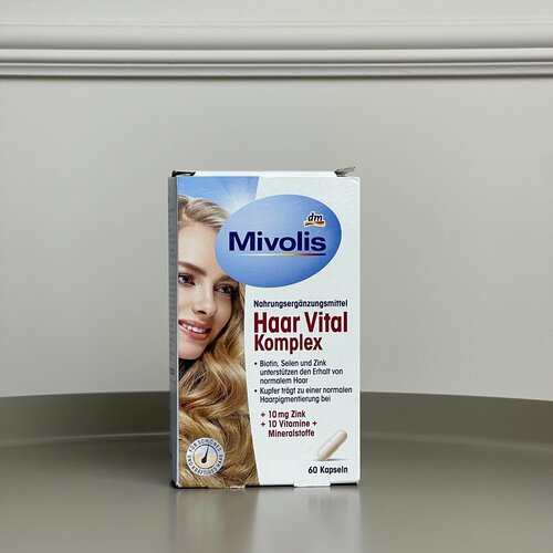 Mivolis Haar Vital Komplex Kapseln Миволис комплекс для укрепления волос, капсулы, 60 шт 25mm 1m corduroy stof strip singels craft supplies handleiding strik hoofddeksels haarspeld haar touw linten naaien accessoires