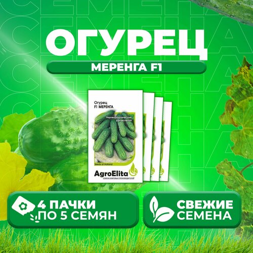 Огурец Меренга F1, 5шт, AgroElita, Seminis (4 уп)