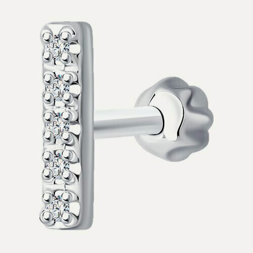 Изображение товара Моносерьга, белое золото, 585 проба, бриллиант