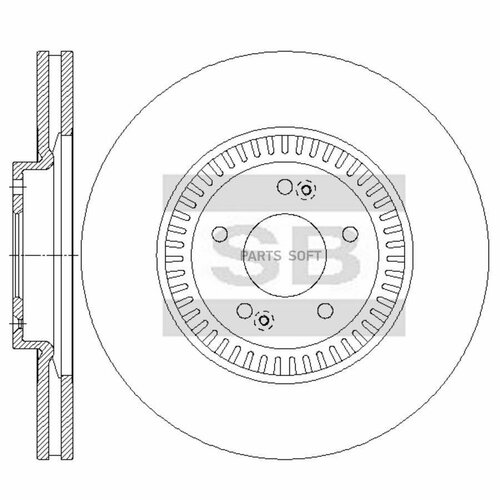 SD1163_диск тормозной передний Hyundai Santa Fe 20-25 18 SANGSIN BRAKE арт SD1163 - 1 шт 28485₽