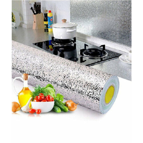 Пленка самоклеющаяся Самоклеющаяся фольга Алюминиевая самоклеющаяся пленка Защита от брызг 430₽