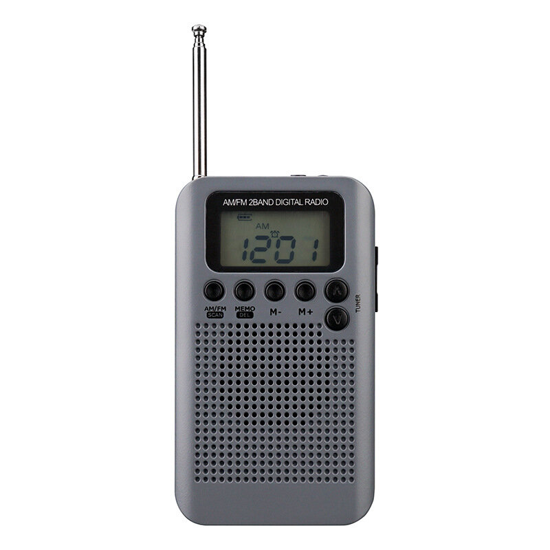 Карманный Цифровой DSP Радиоприемник HanRongDa HRD-104 Grey/ Питание от Батареек / Расширенный УКВ Диапазон 64-108 MHz
