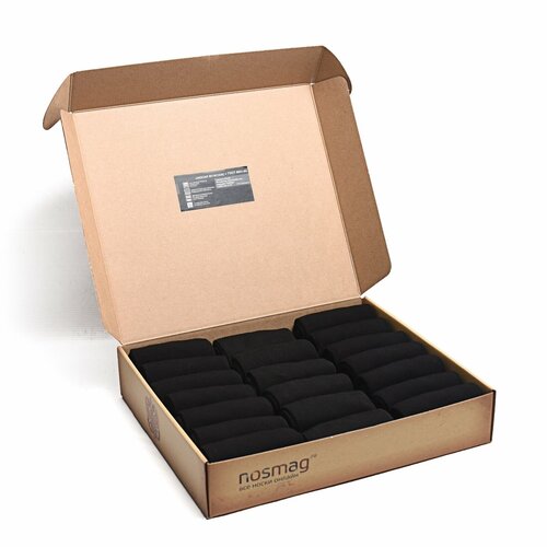 фото Носки челны текстиль, 20 пар, размер 31, черный