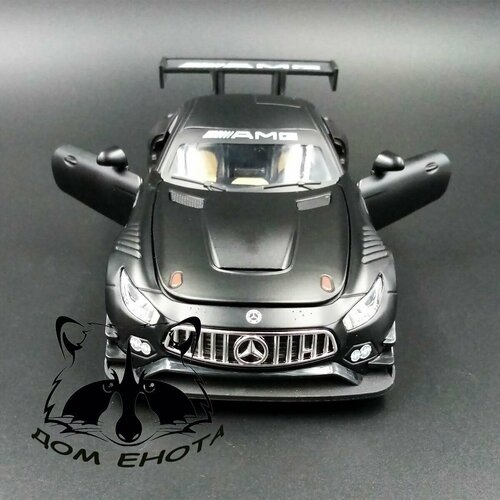 Модель Mercedes GT AMG черный. Машинка Мерседес металлическая 1:24