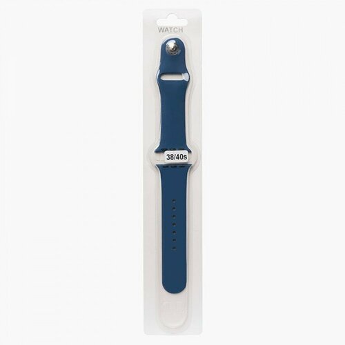 Ремешок - ApW для Apple Watch 38/40/41 mm Sport Band (S) (blue) кожаный ремешок для apple watch 38 40 41 mm greatcase band черный