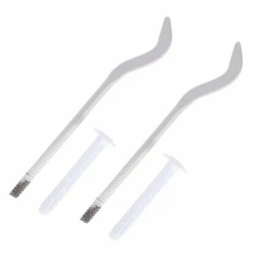 Комплект кронштейнов с дюбелями 72х170 мм цвет серый 599₽