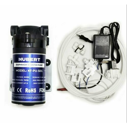 Помпа 50 gpd 24V 1A для фильтра с обратным осмосом Универсальный насос так же подходит для систем других производителей 7000₽