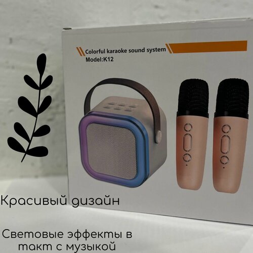 Портативная караоке система колонка с двумя микрофонами блютуз колонка беспроводная 2 микрофона 250000₽