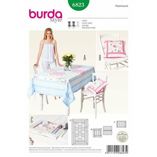 Выкройка Burda 6823-Пэчворк