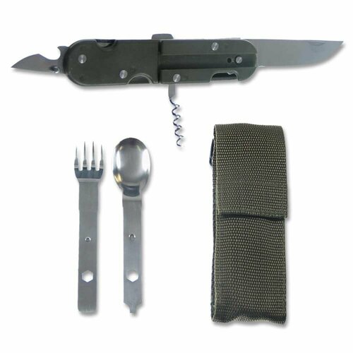 фото Походная посуда pocket knife with cutlery & tools mfh