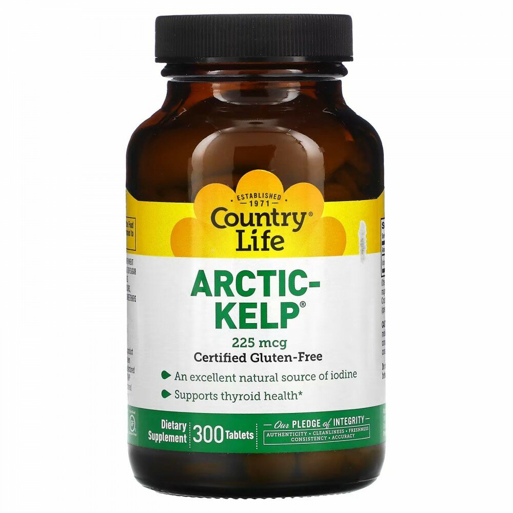 Country Life Arctic-Kelp (Арктический Келп) 225 мкг 300 таблеток