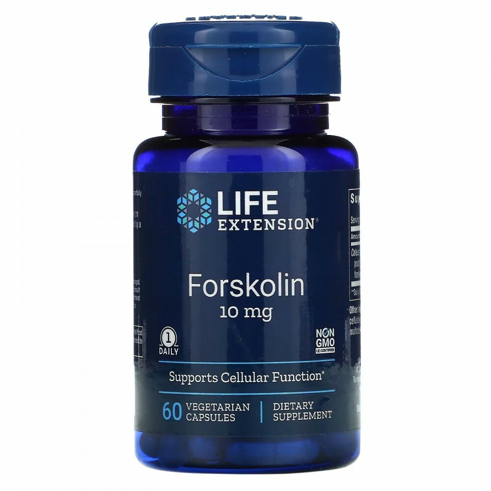 Life Extension форсколин 10 мг 60 вегетарианских капсул