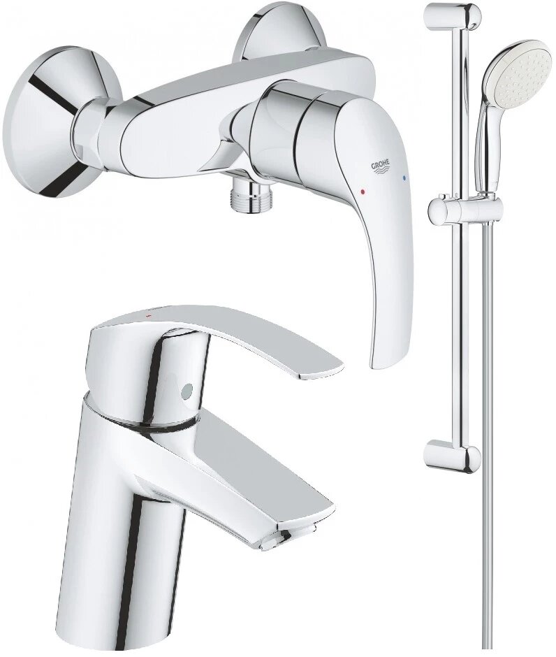 Комплект смесителей Grohe Eurosmart New 33555002 + 32467002 + 27853001