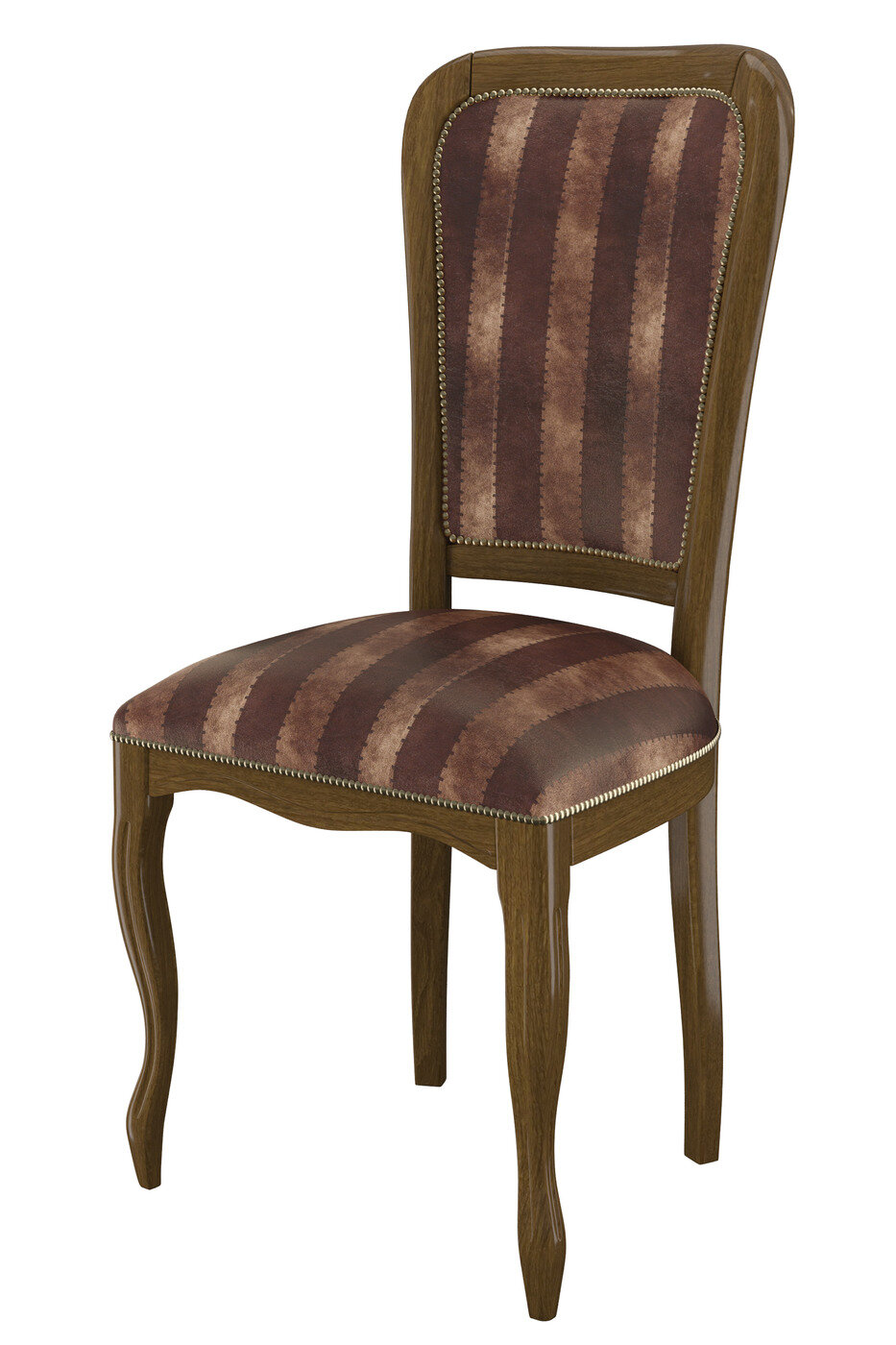 фото Стул деревянный Дезире 41 для кухни, столовой, гостиной, на ножках со спинкой, обеденный, классика, мебель для интерьера комнаты, для уюта темный орех коричневый, темный орех