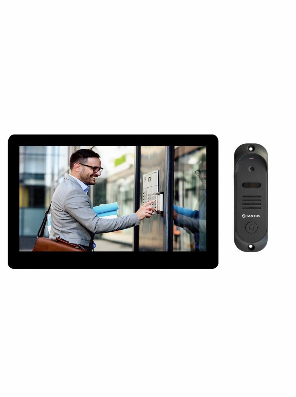 Комплект видеодомофона Tantos NEO HD SE (черный) и Stich HD (черный)
