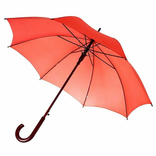 Зонт-трость красный зонт трость color полуавтомат красный