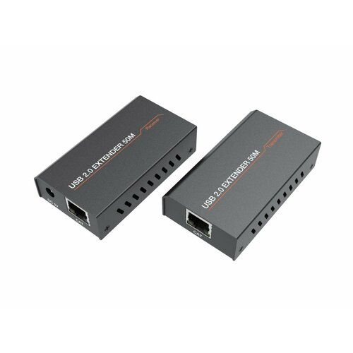 Удлинитель интерфейса USB 2.0/1.1 по кабелю «витая пара» кат. 5е/6 до 50 м, хаб на 2 порта KONANlabs KVC-EU50S2