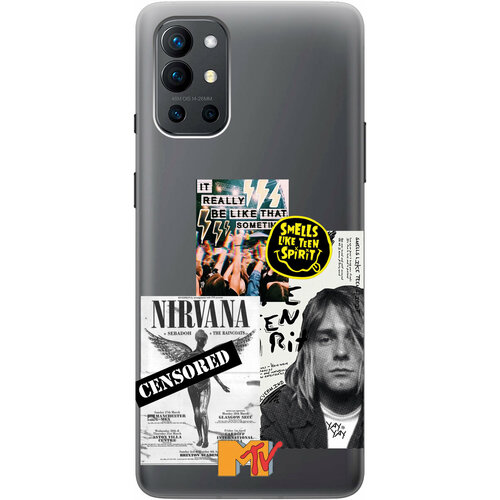 Силиконовый чехол на OnePlus 9R / ВанПлюс 9Р с 3D принтом Nirvana прозрачный силиконовый чехол на oneplus 9r ванплюс 9р с 3d принтом i прозрачный