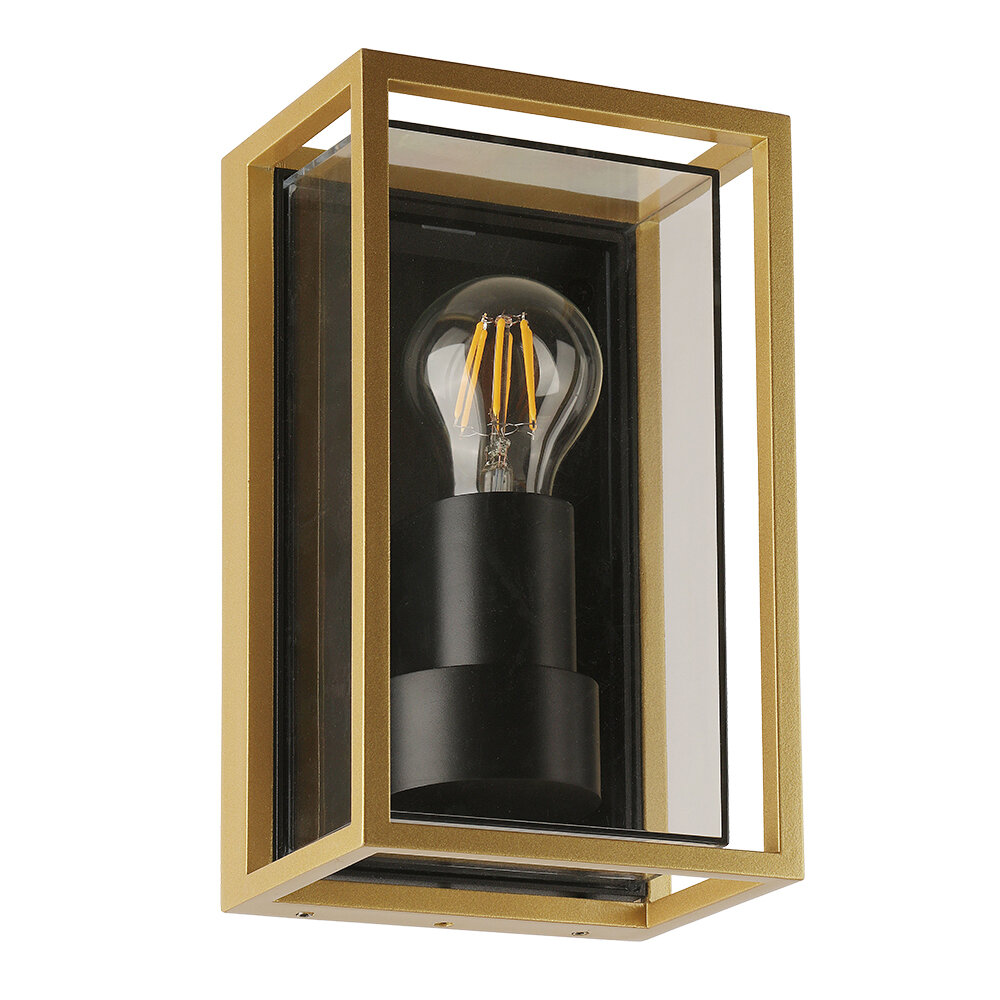 Уличный настенный светильник Arte Lamp MARFIK A2322AL-1GO / E27 / 15Вт / IP65 / золотистый