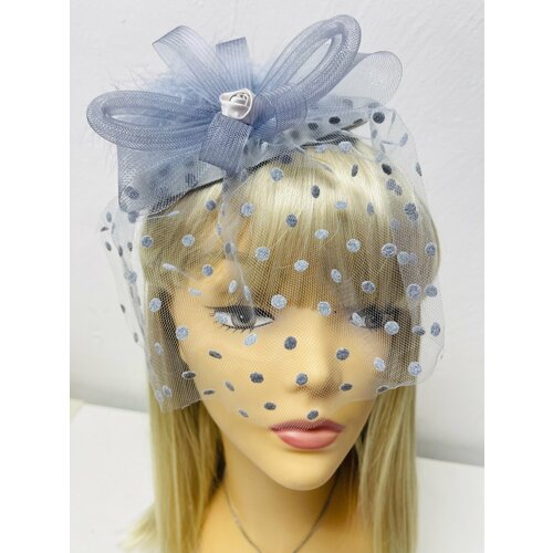 Шляпка карнавальная / шляпка-заколка с вуалеткой