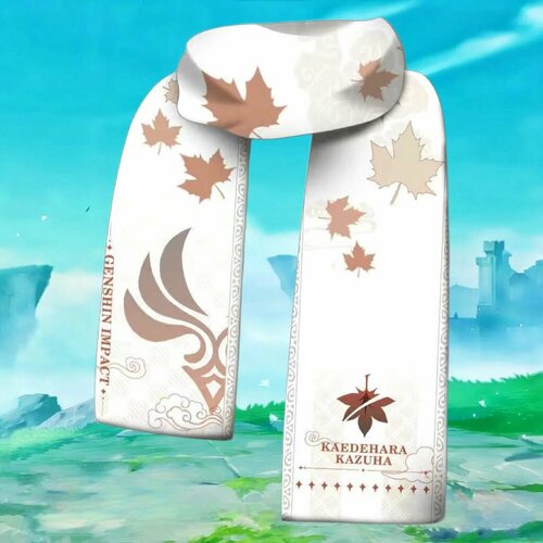 фото Шарф ,160х25 см, бежевый, белый нет бренда