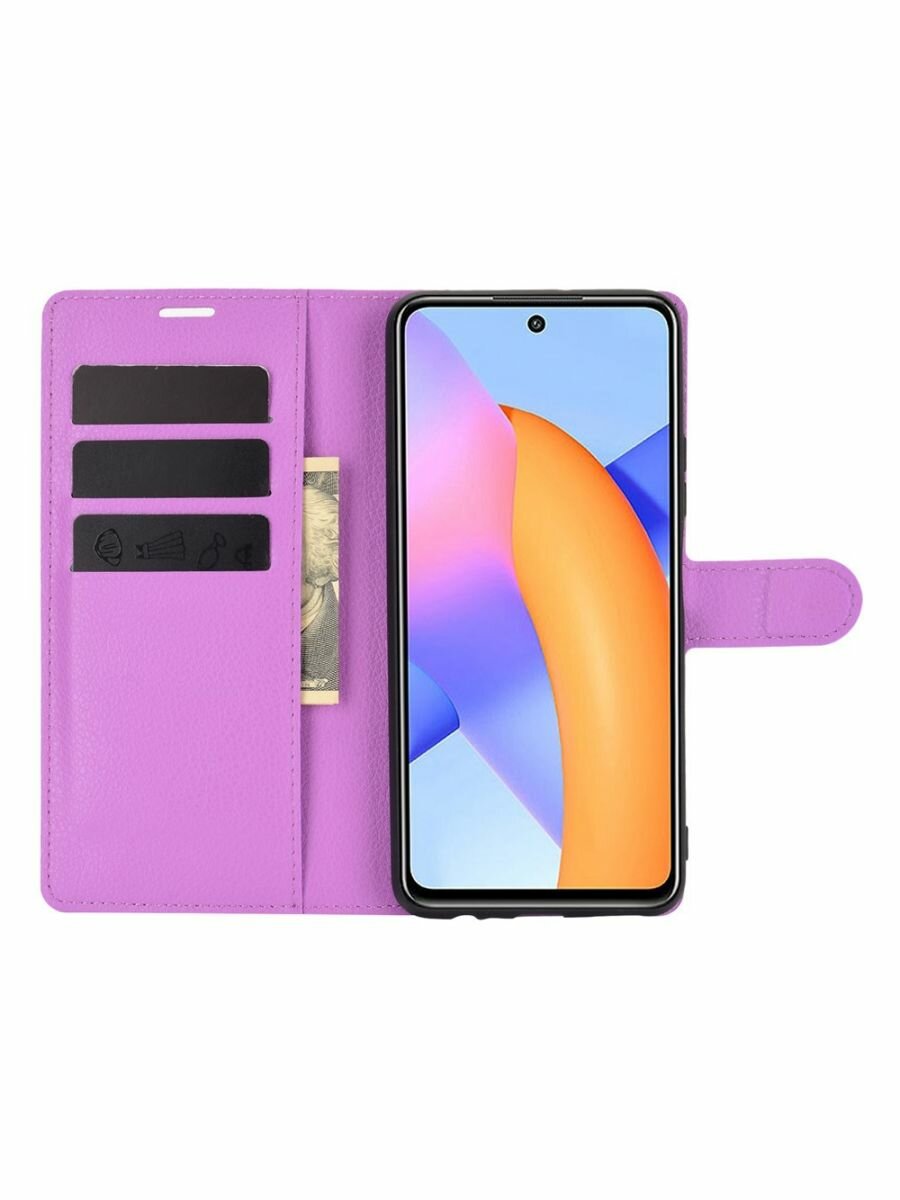 Brodef Wallet чехол книжка для Honor 10X Lite фиолетовый