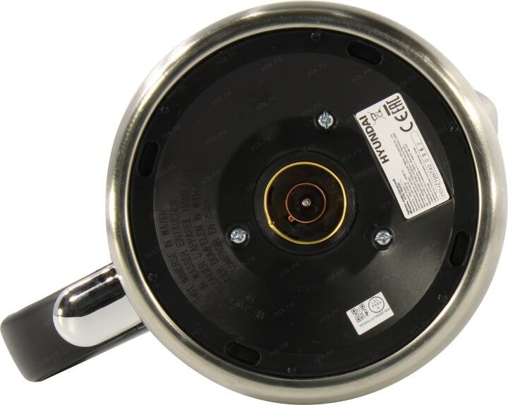 Чайник электрический HYUNDAI , 2200Вт, серебристый матовый и черный - фото №18