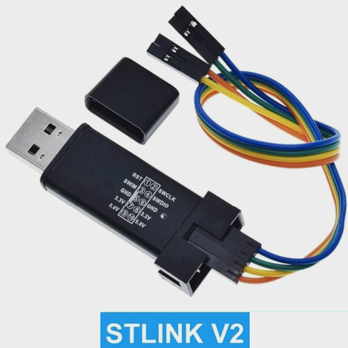 Программатор STLINK V2 для микроконтроллеров STM32 STM8