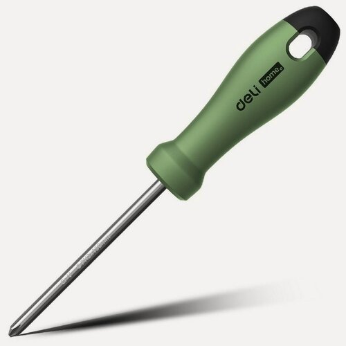 Изображение товара Крестовая отвертка Deli "Home Series Green" HT1206L PH2x150мм, Cr-V, Soft Touch рукоятка, эксклюзивный дизайн, подарочная упаковка